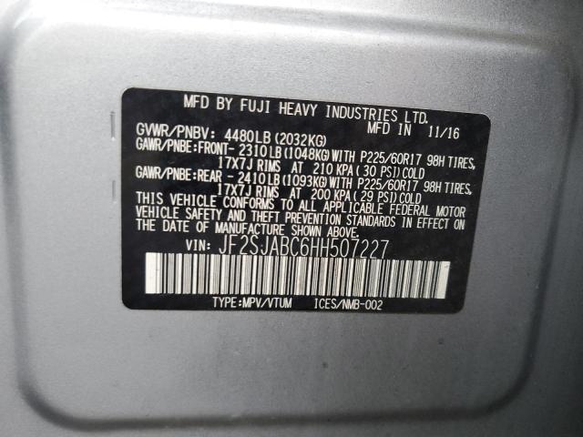 Photo 14 from auction – 2017 SUBARU FORESTER 2 with VIN JF2SJABC6HH507227