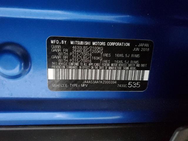 Photo 14 from auction – 2019 MITSUBISHI ECLIPSE CR with VIN JA4AS3AA1KZ000394