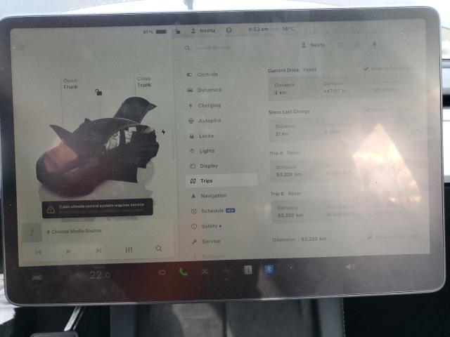 Photo 9 from auction – 2022 TESLA MODEL Y with VIN 7SAYGDEE0NF534959