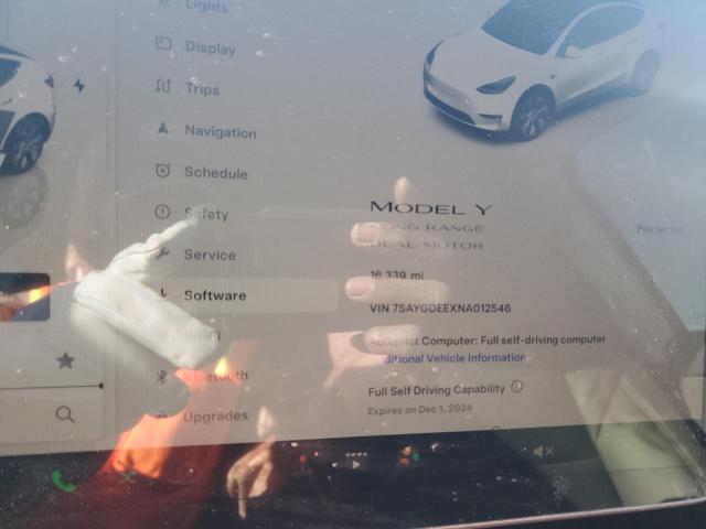 Photo 9 from auction – 2022 TESLA MODEL Y with VIN 7SAYGDEEXNA012546