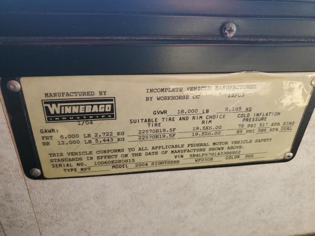Photo 10 from auction – 2004 WINO MOTORHOME with VIN 5B4LP57G143386902