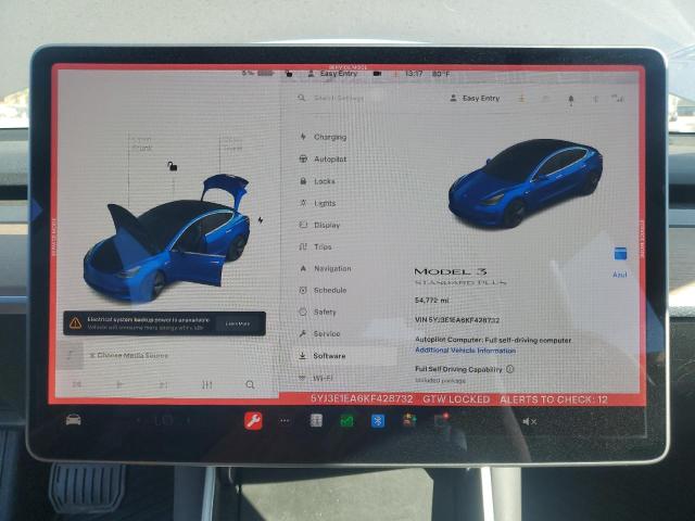 Photo 9 from auction – 2019 TESLA MODEL 3 with VIN 5YJ3E1EA6KF428732