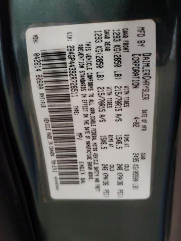 Photo 14 from auction – 2002 DODGE GRAND CARA with VIN 2B4GP44392R728511