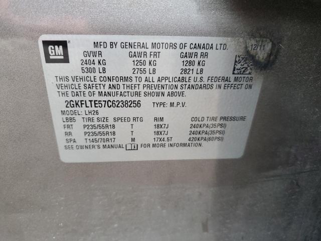Photo 14 from auction – 2012 GMC TERRAIN SL with VIN 2GKFLTE57C6238256
