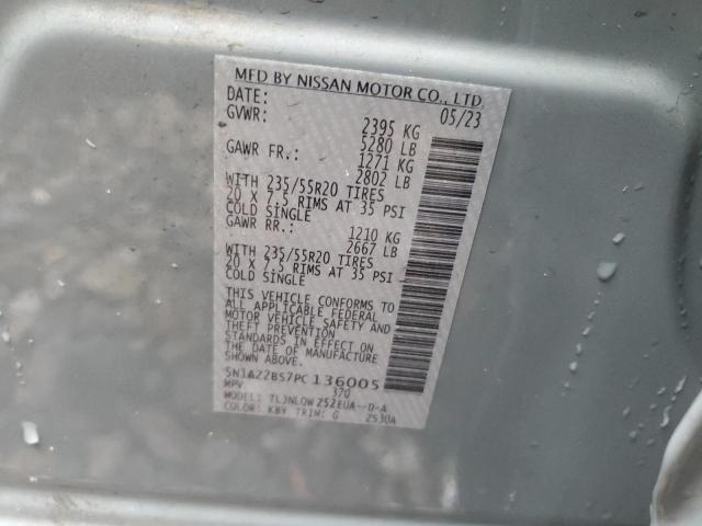 Photo 14 from auction – 2023 NISSAN MURANO SV with VIN 5N1AZ2BS7PC136005