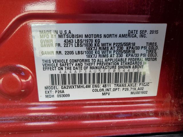 Photo 14 from auction – 2015 MITSUBISHI OUTLANDER with VIN 4A4AP3AU5FE054479
