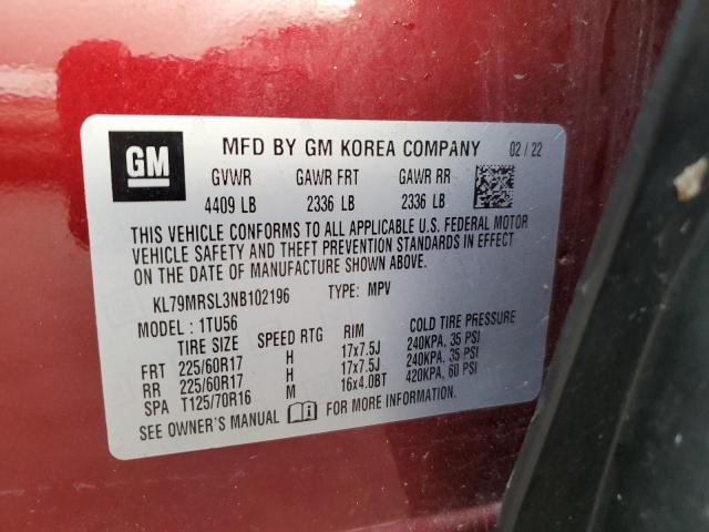 Photo 14 from auction – 2022 CHEVROLET TRAILBLAZE with VIN KL79MRSL3NB102196