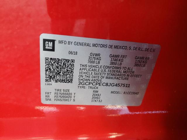 Photo 14 from auction – 2018 CHEVROLET SILVERADO with VIN 3GCPCPEC8JG457511