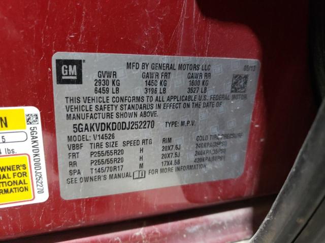 Photo 14 from auction – 2013 BUICK ENCLAVE with VIN 5GAKVDKD0DJ252270