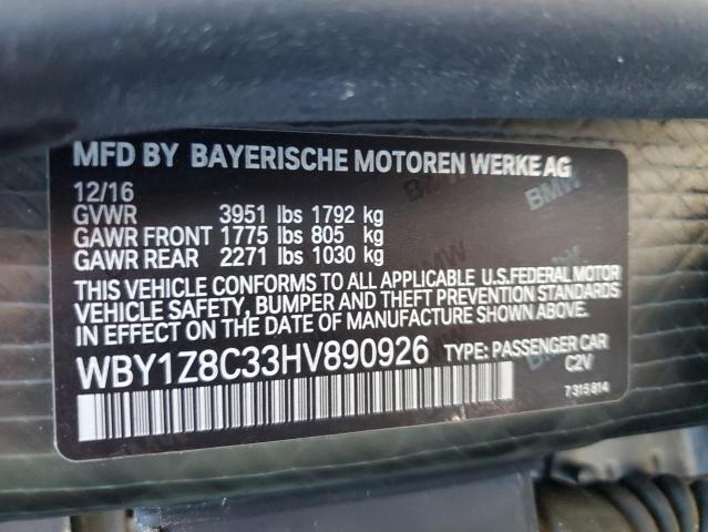 Photo 14 from auction – 2017 BMW I3 REX with VIN WBY1Z8C33HV890926