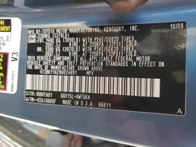 Photo 14 from auction – 2009 TOYOTA VENZA with VIN 4T3BK11A29U024891
