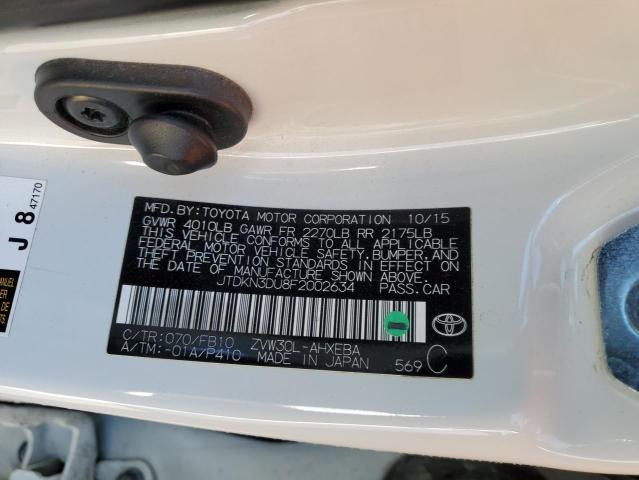 Photo 14 from auction – 2015 TOYOTA PRIUS with VIN JTDKN3DU8F2002634