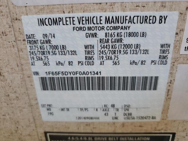 Photo 10 from auction – 2015 FORD F53 with VIN 1F65F5DY0F0A01341
