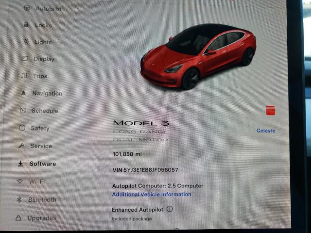 Photo 9 from auction – 2018 TESLA MODEL 3 with VIN 5YJ3E1EB8JF056057