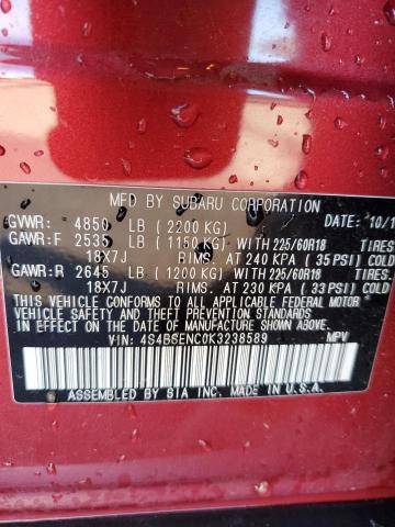 Photo 14 from auction – 2019 SUBARU OUTBACK 3. with VIN 4S4BSENC0K3238589