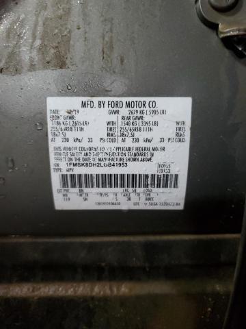 Photo 14 from auction – 2020 FORD EXPLORER X with VIN 1FMSK8DH2LGB41953