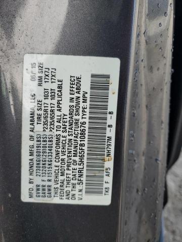 Photo 14 from auction – 2015 HONDA ODYSSEY EX with VIN 5FNRL5H65FB108676