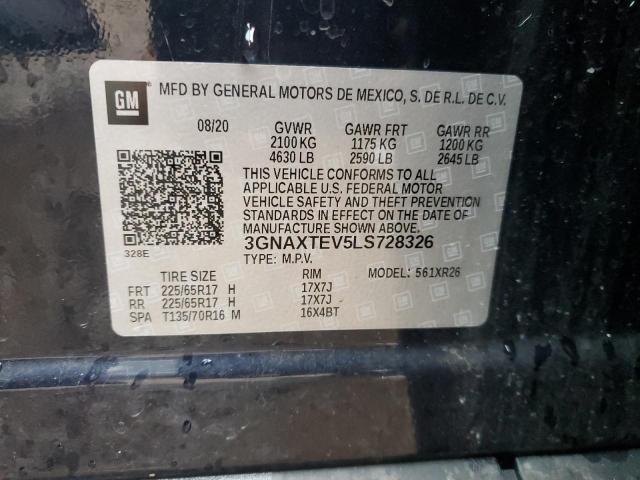 Photo 14 from auction – 2020 CHEVROLET EQUINOX LT with VIN 3GNAXTEV5LS728326