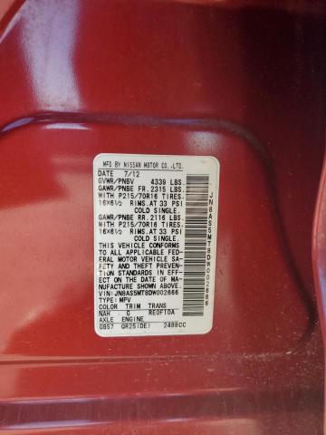 Photo 14 from auction – 2013 NISSAN ROGUE S with VIN JN8AS5MT8DW002666