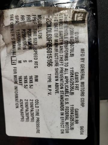 Zdjęcie 14 z aukcji – 2005 CHEVROLET EQUINOX LT z VIN 2CNDL63F056015166