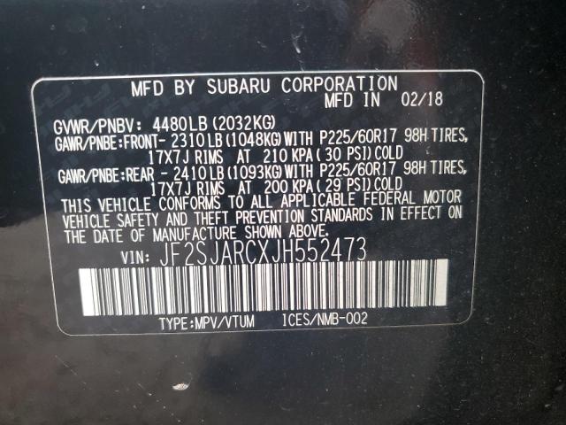 Photo 14 from auction – 2018 SUBARU FORESTER 2 with VIN JF2SJARCXJH552473