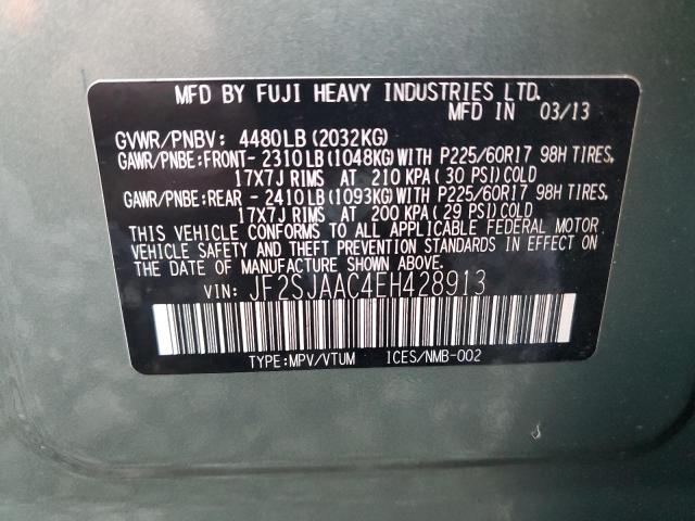 Photo 14 from auction – 2014 SUBARU FORESTER 2 with VIN JF2SJAAC4EH428913