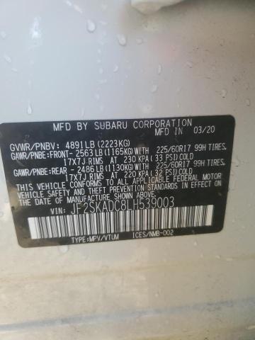 Фото 14 с аукциона – 2020 SUBARU FORESTER с VIN JF2SKADC8LH539003