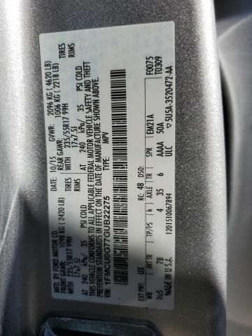 Photo 14 from auction – 2016 FORD ESCAPE SE with VIN 1FMCU0G77GUB22275