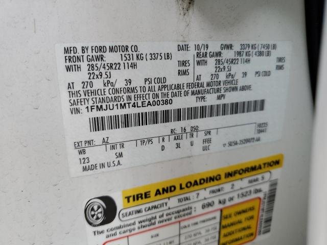 Photo 14 from auction – 2020 FORD EXPEDITION with VIN 1FMJU1MT4LEA00380