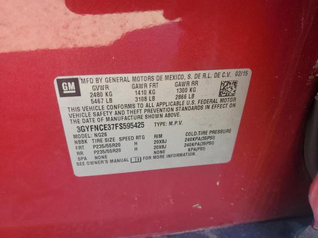 Photo 14 from auction – 2015 CADILLAC SRX PERFOR with VIN 3GYFNCE37FS595425