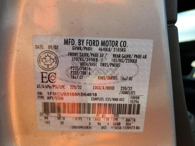 Photo 14 from auction – 2008 FORD ESCAPE XLT with VIN 1FMCU93188KB64618