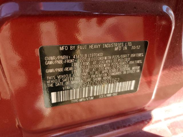 Photo 14 from auction – 2013 SUBARU XV CROSSTR with VIN JF2GPACC5D2803162