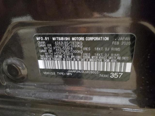 Photo 14 from auction – 2020 MITSUBISHI OUTLANDER with VIN JA4AR3AU3LU028007