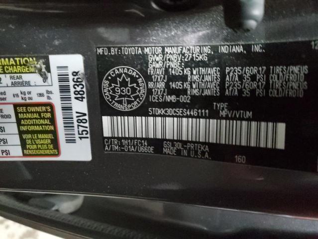 Photo 14 from auction – 2014 TOYOTA SIENNA LE with VIN 5TDKK3DC5ES446111