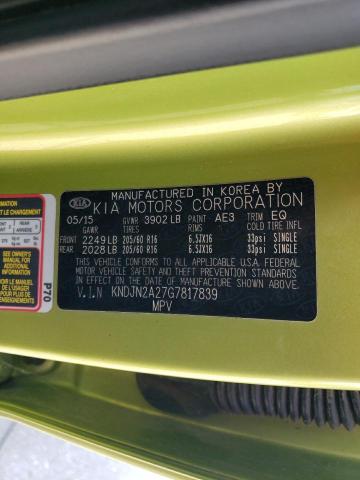 Photo 14 from auction – 2016 KIA SOUL with VIN KNDJN2A27G7817839