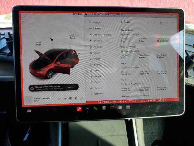 Снимка 9 от търг – 2021 TESLA MODEL Y с VIN 5YJYGDEE7MF105989
