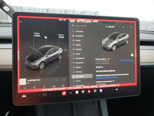 Photo 9 from auction – 2022 TESLA MODEL Y with VIN 7SAYGDEE7NF429464