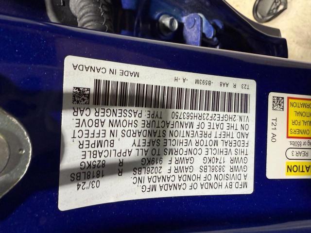 Photo 10 from auction – 2024 HONDA CIVIC LX with VIN 2HGFE2F23RH563750