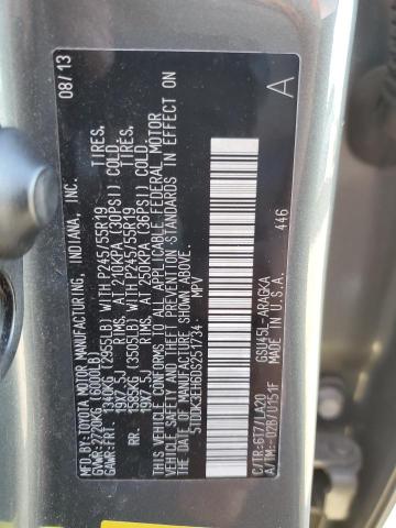 Photo 14 from auction – 2013 TOYOTA HIGHLANDER with VIN 5TDDK3EH6DS251734