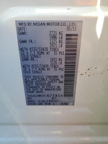 Photo 14 from auction – 2015 NISSAN PATHFINDER with VIN 5N1AR2MM5FC677454