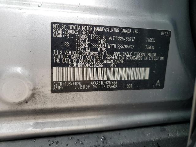 Photo 14 from auction – 2021 TOYOTA RAV4 LE with VIN 2T3F1RFVXMC210266
