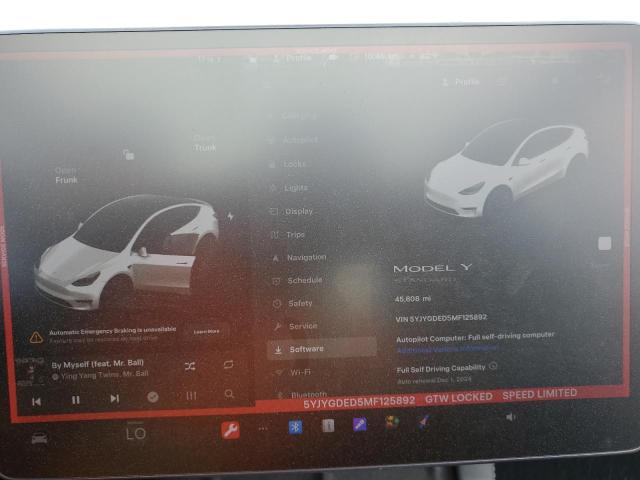 Photo 9 from auction – 2021 TESLA MODEL Y with VIN 5YJYGDED5MF125892