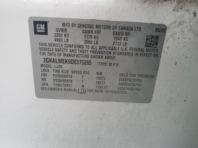 Photo 14 from auction – 2013 GMC TERRAIN SL with VIN 2GKALWEK9D6375265
