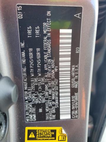 Photo 14 from auction – 2015 TOYOTA HIGHLANDER with VIN 5TDKKRFH6FS071407
