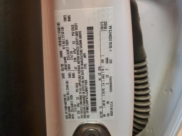 Photo 14 from auction – 2020 FORD ESCAPE S with VIN 1FMCU0F67LUB41105