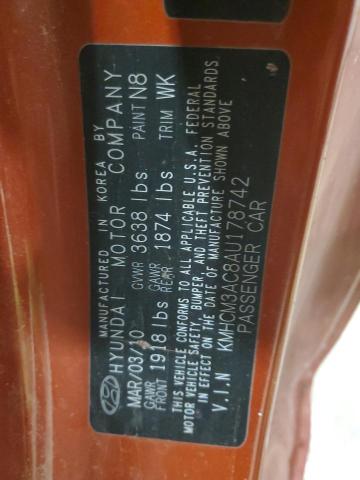 Photo 14 from auction – 2010 HYUNDAI ACCENT BLU with VIN KMHCM3AC8AU178742