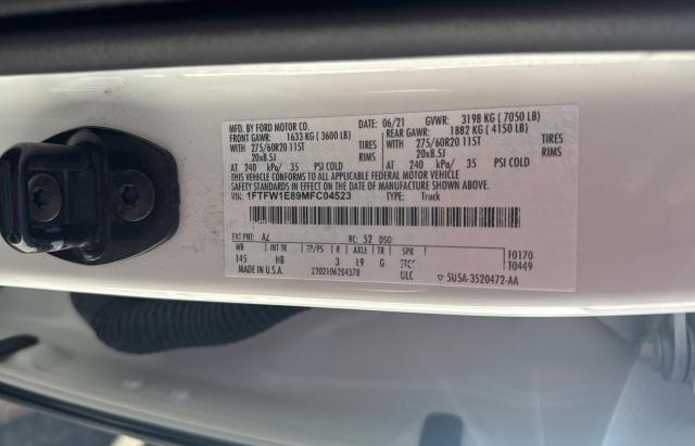Photo 10 from auction – 2021 FORD F150 SUPER with VIN 1FTFW1E89MFC04523