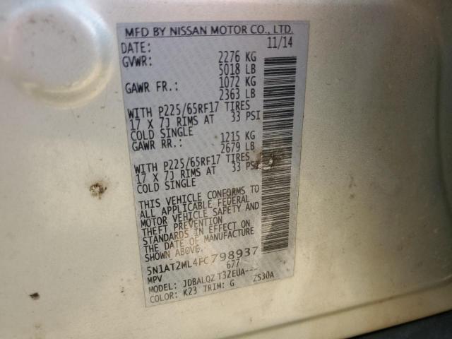 Photo 14 from auction – 2015 NISSAN ROGUE S with VIN 5N1AT2ML4FC798937