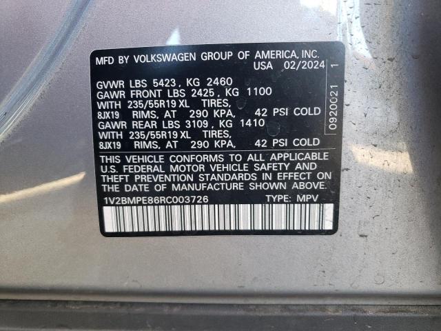 Photo 14 from auction – 2024 VOLKSWAGEN ID.4 with VIN 1V2BMPE86RC003726