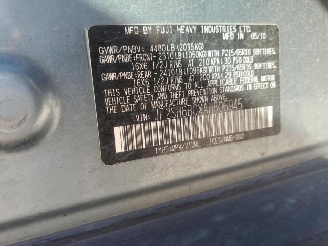 Photo 14 from auction – 2010 SUBARU FORESTER X with VIN JF2SH6BCXAH806945